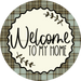 Welcome To My Home Sign Dco-00123 For Wreath 10 Round Metal 8X10