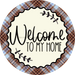 Welcome To My Home Sign Dco-00133 For Wreath 10 Round Metal 8X10