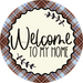 Welcome To My Home Sign Dco-00133 For Wreath 10 Round Metal 8X10