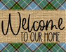 Welcome To Our Home Fall Sign Dco-00007 For Wreath 8X10 Metal