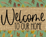 Welcome To Our Home Fall Sign Dco-00015 For Wreath 8X10 Metal