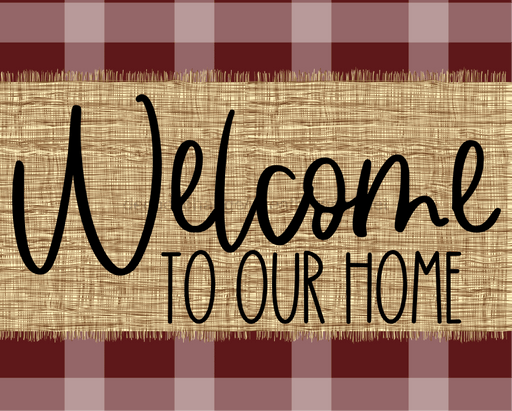 Welcome To Our Home Fall Sign Dco-00021 For Wreath 8X10 Metal