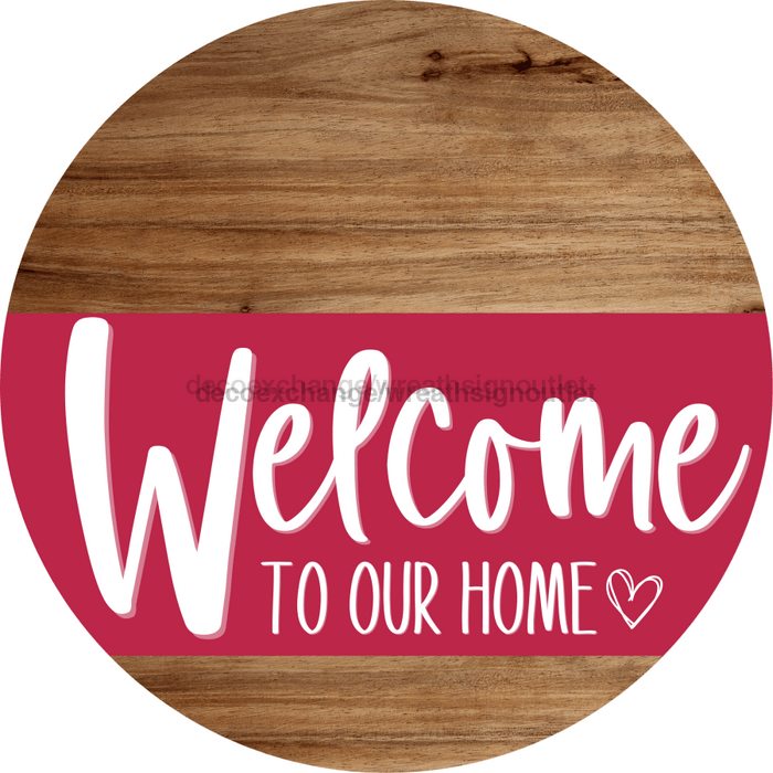 Welcome To Our Home Heart Door Hanger Bundle Light Stain - Set Of 10 Wreath Kit