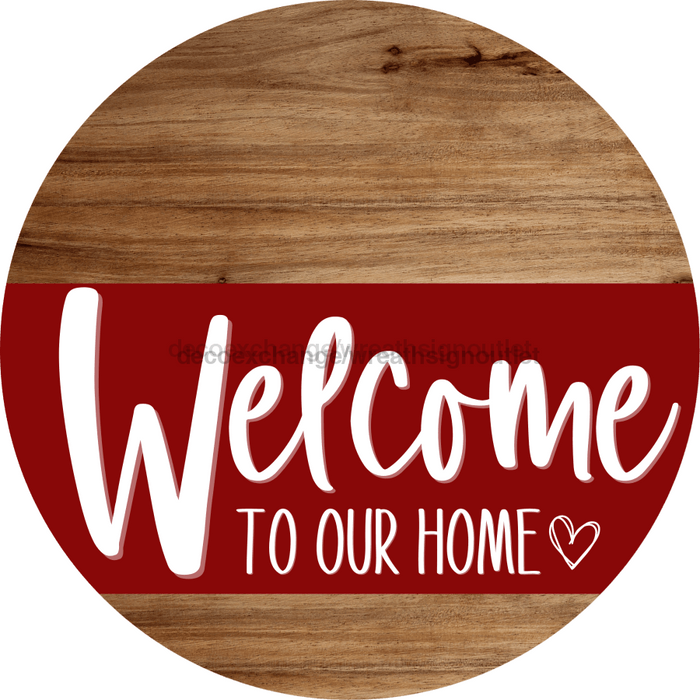 Welcome To Our Home Heart Door Hanger Bundle Light Stain - Set Of 10 Wreath Kit