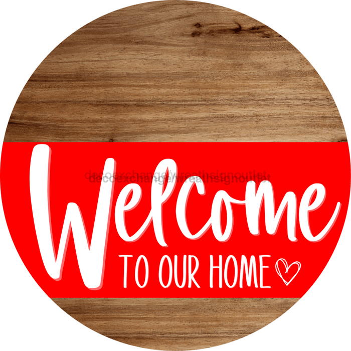Welcome To Our Home Heart Door Hanger Bundle Light Stain - Set Of 10 Wreath Kit