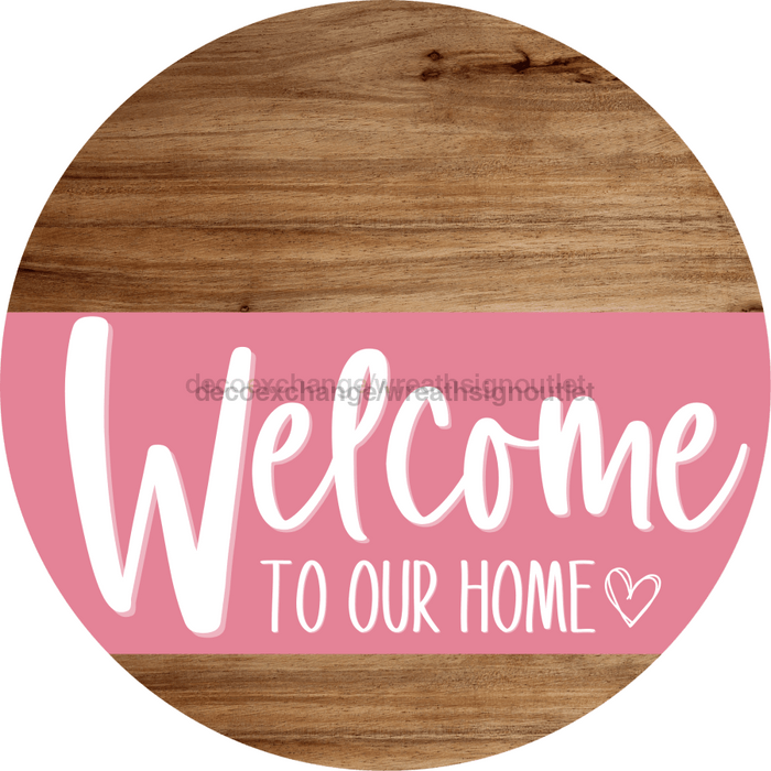 Welcome To Our Home Heart Door Hanger Bundle Light Stain - Set Of 10 Wreath Kit