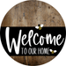 Welcome To Our Home Sign Bee Black Stripe Wood Grain Decoe-3081-Dh 18 Round