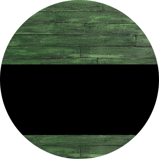 Welcome To Our Home Sign Blank Black Stripe Green Stain Decoe-2761-Dh 18 Wood Round