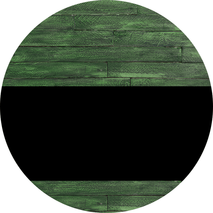 Welcome To Our Home Sign Blank Black Stripe Green Stain Decoe-2761-Dh 18 Wood Round