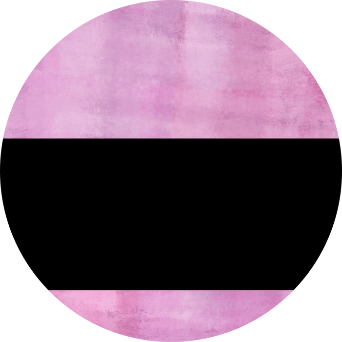 Welcome To Our Home Sign Blank Black Stripe Pink Stain Decoe-2758-Dh 18 Wood Round