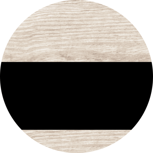 Welcome To Our Home Sign Blank Black Stripe White Wash Decoe-2759-Dh 18 Wood Round