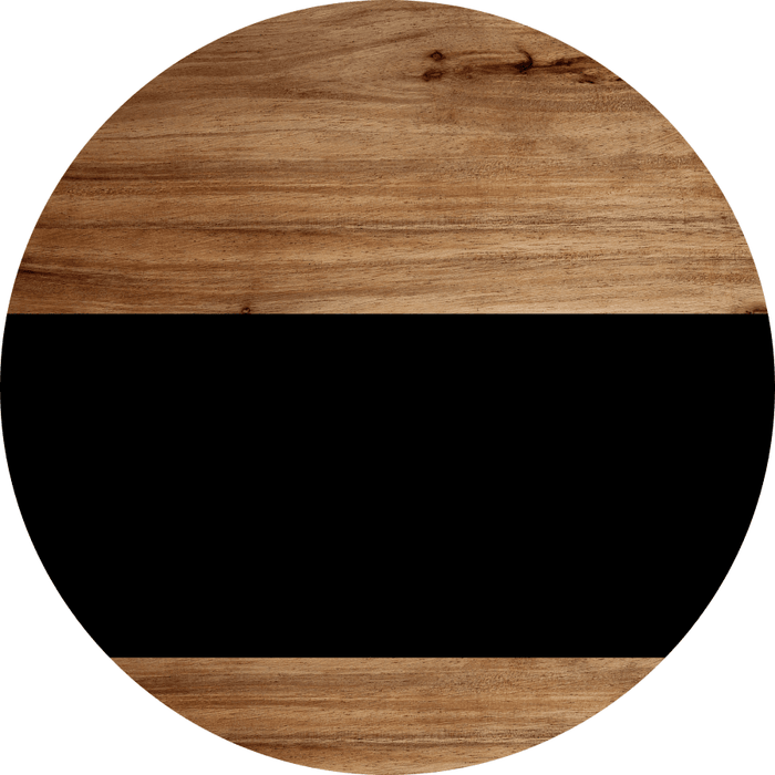 Welcome To Our Home Sign Blank Black Stripe Wood Grain Decoe-2752-Dh 18 Round
