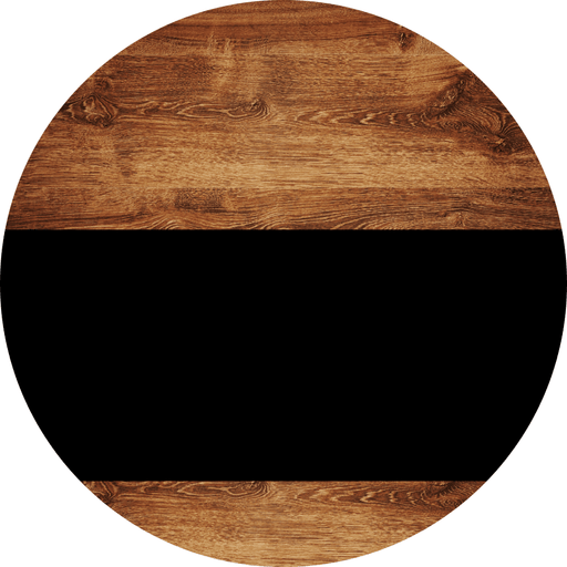 Welcome To Our Home Sign Blank Black Stripe Wood Grain Decoe-2753-Dh 18 Round