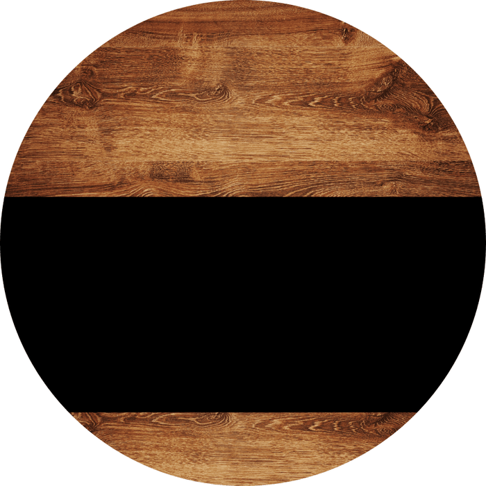 Welcome To Our Home Sign Blank Black Stripe Wood Grain Decoe-2753-Dh 18 Round