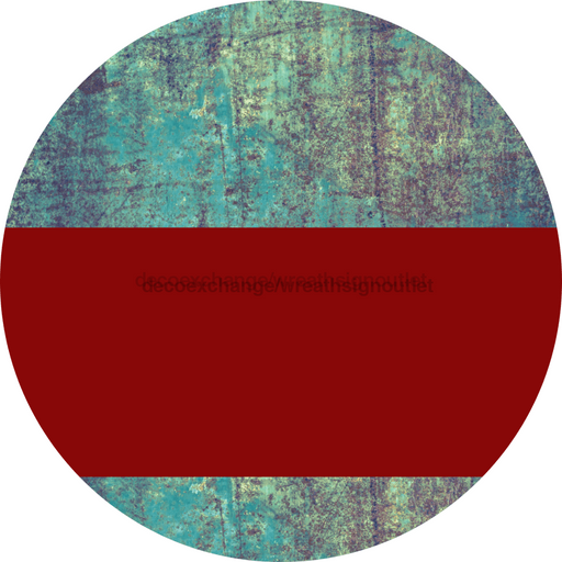 Welcome To Our Home Sign Blank Dark Red Stripe Petina Look Decoe-2716-Dh 18 Wood Round