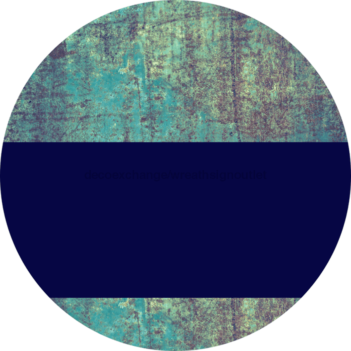 Welcome To Our Home Sign Blank Navy Stripe Petina Look Decoe-2929-Dh 18 Wood Round
