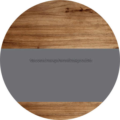 Welcome To Our Home Sign Blank Navy Stripe Wood Grain Decoe-2934-Dh 18 Round