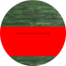 Welcome To Our Home Sign Blank Red Stripe Green Stain Decoe-2710-Dh 18 Wood Round