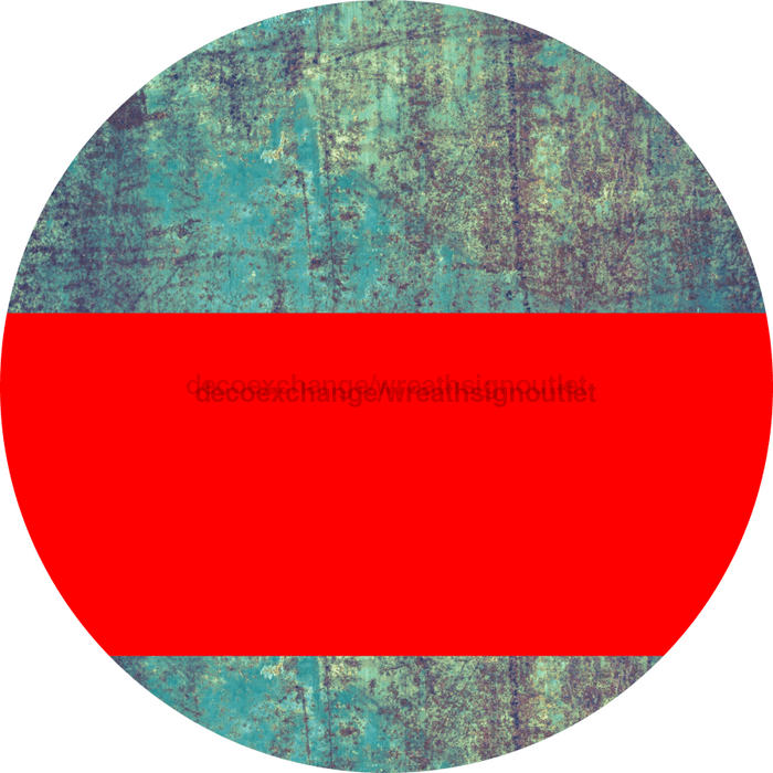 Welcome To Our Home Sign Blank Red Stripe Petina Look Decoe-2706-Dh 18 Wood Round