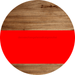 Welcome To Our Home Sign Blank Red Stripe Wood Grain Decoe-2701-Dh 18 Round