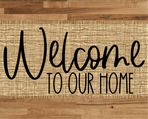 Welcome To Our Home Sign Dco-00043 For Wreath 8X10 Metal