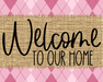 Welcome To Our Home Sign Dco-00055 For Wreath 8X10 Metal