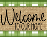 Welcome To Our Home Sign Dco-00059 For Wreath 8X10 Metal