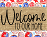 Welcome To Our Home Sign Dco-00065 For Wreath 8X10 Metal