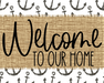 Welcome To Our Home Sign Dco-00069 For Wreath 8X10 Metal