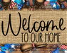 Welcome To Our Home Sign Dco-00085 For Wreath 8X10 Metal