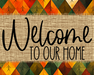 Welcome To Our Home Sign Dco-00091 For Wreath 8X10 Metal