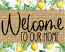 Welcome To Our Home Sign Dco-00095 For Wreath 8X10 Metal