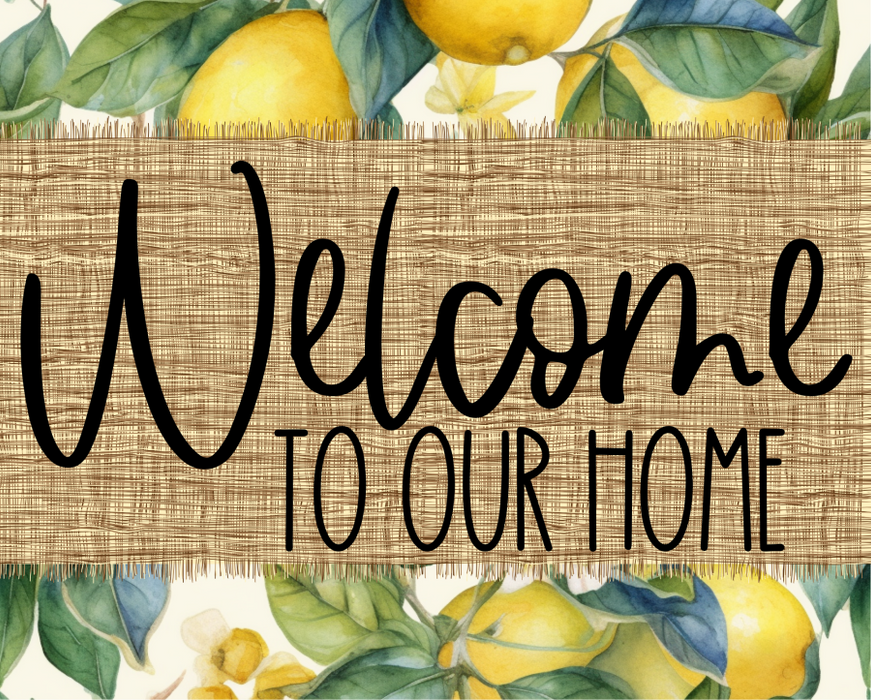 Welcome To Our Home Sign Dco-00099 For Wreath 8X10 Metal