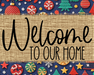 Welcome To Our Home Sign Dco-00112 For Wreath 8X10 Metal