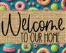Welcome To Our Home Sign Dco-00116 For Wreath 8X10 Metal