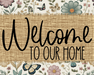 Welcome To Our Home Sign Dco-00118 For Wreath 8X10 Metal