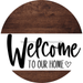 Welcome To Our Home Sign Heart Every Day Wood Grain Decoe-2764 Round 18