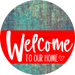 Welcome To Our Home Sign Heart Red Stripe Petina Look Decoe-2818-Dh 18 Wood Round