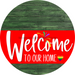 Welcome To Our Home Sign Pride Red Stripe Green Stain Decoe-3908-Dh 18 Wood Round