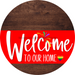 Welcome To Our Home Sign Pride Red Stripe Wood Grain Decoe-3901-Dh 18 Round