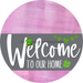 Welcome To Our Home Sign St Patricks Day Gray Stripe Pink Stain Decoe-3276-Dh 18 Wood Round