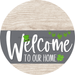 Welcome To Our Home Sign St Patricks Day Gray Stripe White Wash Decoe-3277-Dh 18 Wood Round