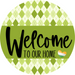 Welcome To Our Home, St Patricks Day Sign, DECOE-4033, 10" Metal Round