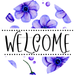Welcome Wreath Sign, Floral Wreath, DECOE-4137, 10 metal Round
