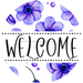Welcome Wreath Sign, Floral Wreath, DECOE-4137-A, 11.75 metal Round