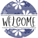 Welcome Wreath Sign, Floral Wreath, DECOE-4140-D, 10 Wood Round