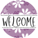 Welcome Wreath Sign, Floral Wreath, DECOE-4142, 10 metal Round