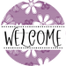 Welcome Wreath Sign, Floral Wreath, DECOE-4142, 10 metal Round