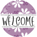 Welcome Wreath Sign, Floral Wreath, DECOE-4142, 10 vinyl Round