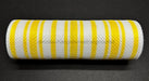 White And Yellow Ticking Fabric Deco Mesh 10 Inches X Yards Xb240310-22